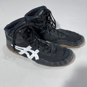 Asics Matflex‎ Youth Boys Kids Wrestling Shoes, 1084A011-001 Black 5.5
